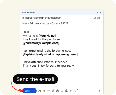 Screenshot showing send button